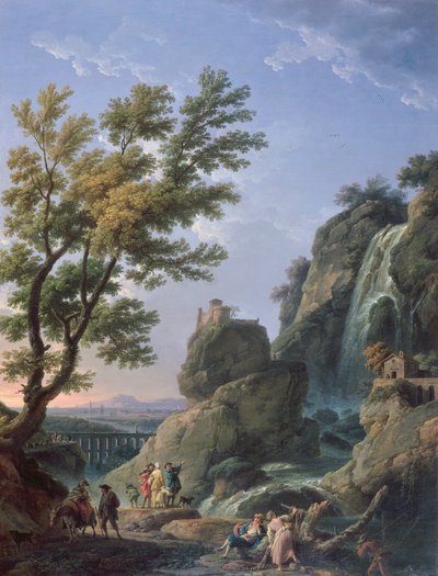 Paesaggio con cascata e figure, 1768 da Claude Joseph Vernet